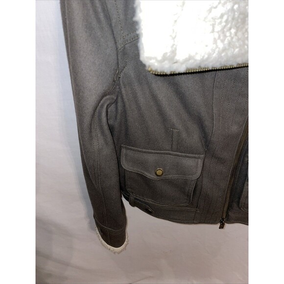 American Eagle Outfitters Women’s Fleece Jacket Size Medium Army Green Outdoors - Picture 6 of 12